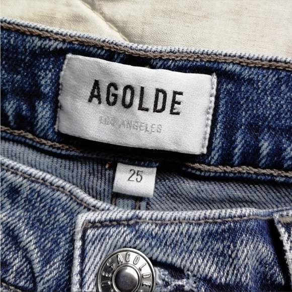 AGOLDE Nico High Rise Slim Jeans Retreat Recycled Cotton W25 - Picture 7 of 10